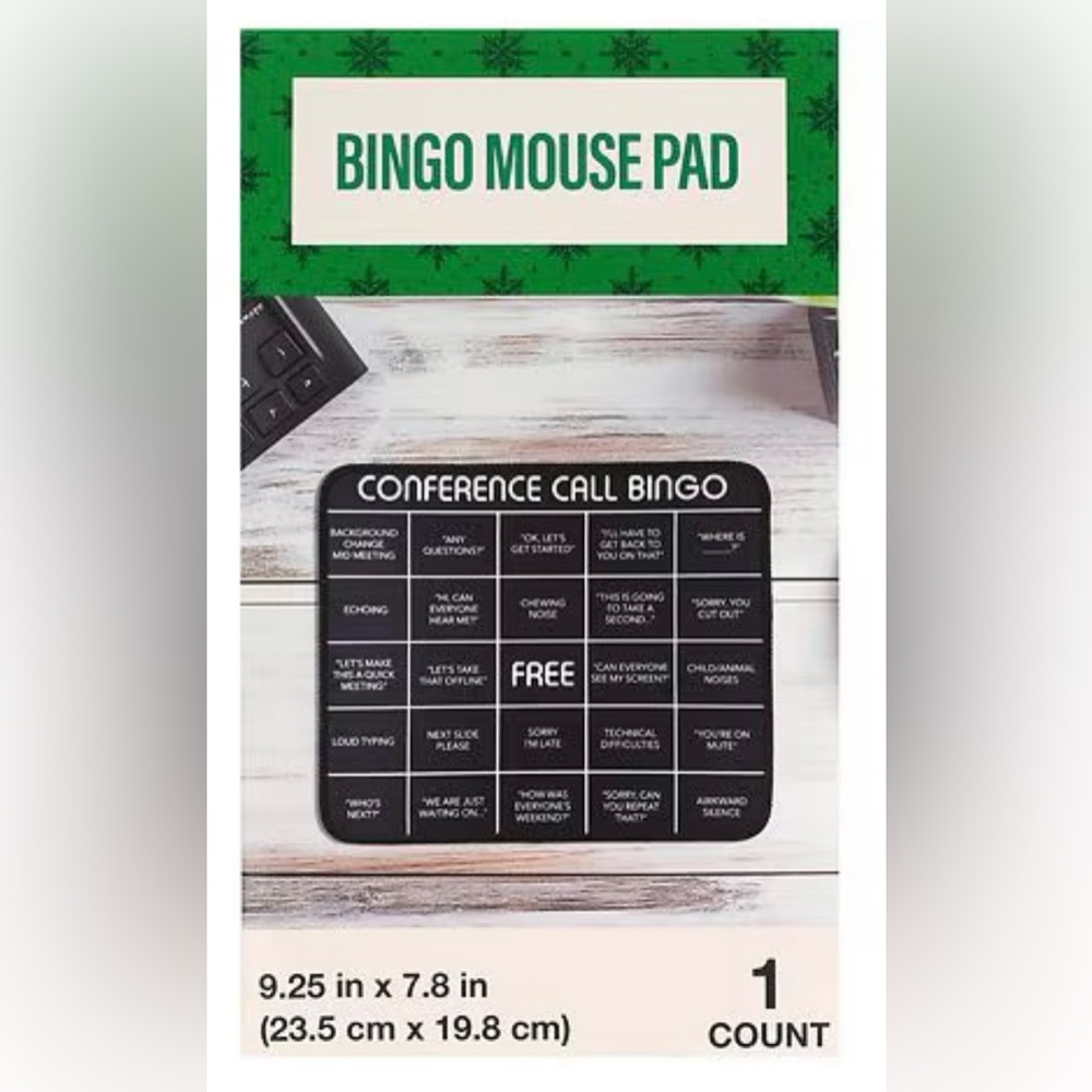 Festive Voice Conference Call Bingo Mouse Pad